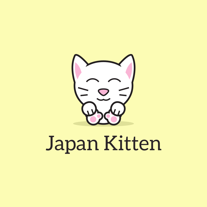 Japan Kitten Logo Design
