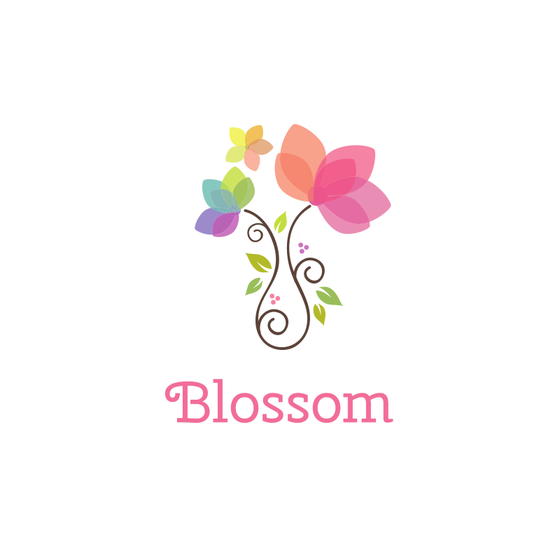 Cute Blossom Logo Design