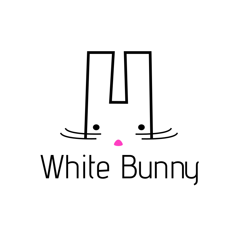 White Bunny Logo Design