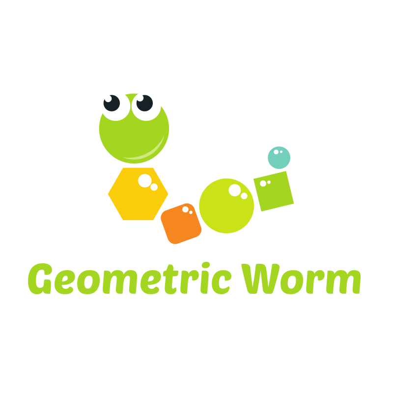 Geometric Worm Logo Design