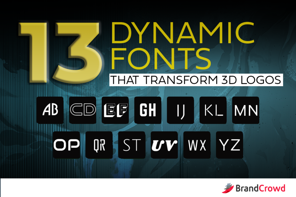 13 Dynamic Fonts That Transform 3D Logos