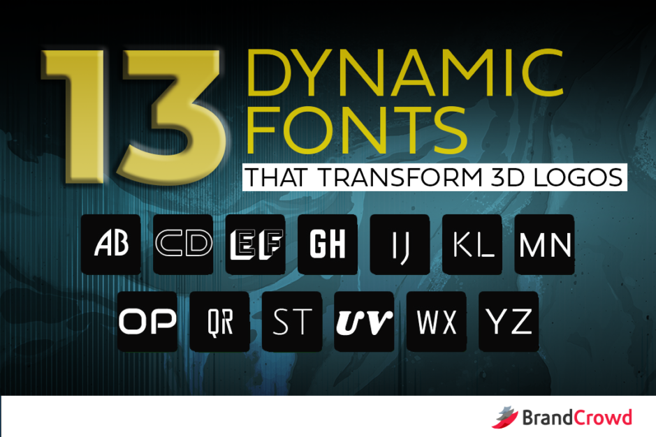 13 Dynamic Fonts That Transform 3D Logos | BrandCrowd blog