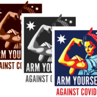 Arm Yourself Against COVID-19 Australia - Free Logo