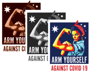 Arm Yourself Against COVID-19 Australia – Free Logo