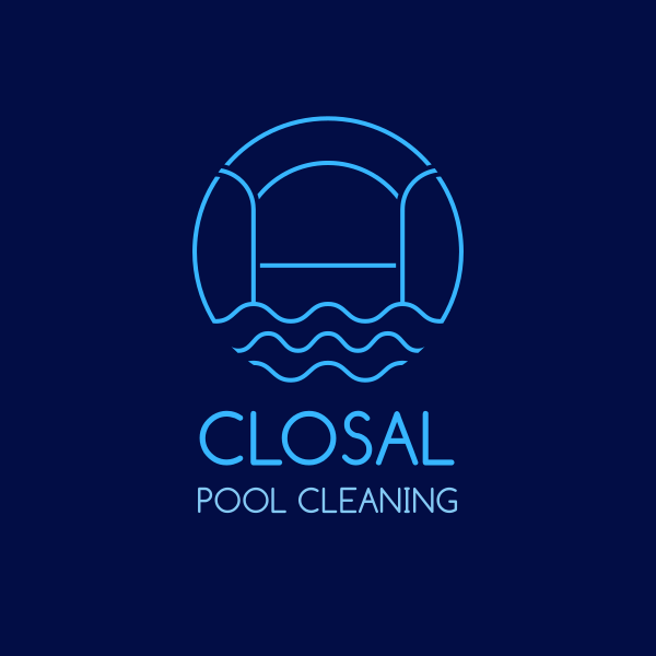 Logo for a swimming pool service company By PEFFA