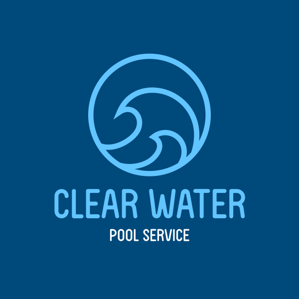 Logo for a swimming pool service company By PEFFA