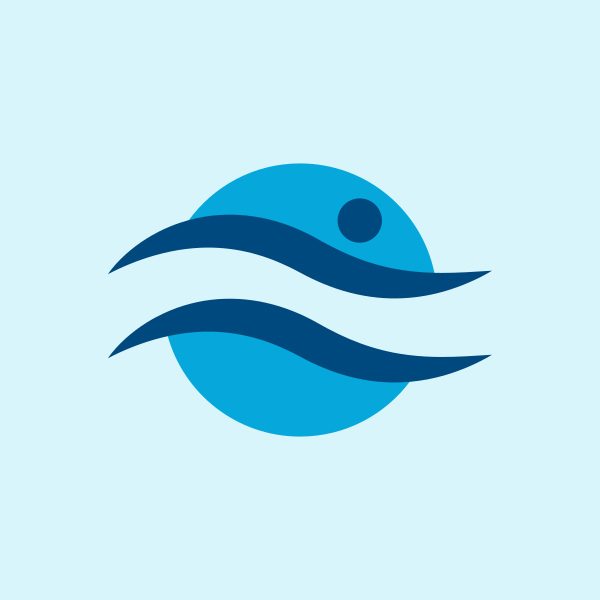 Logo for a swimming pool service company By PEFFA