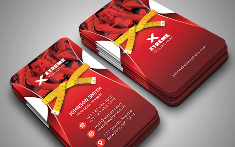 unique personal trainer business cards