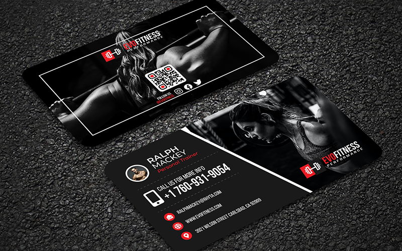 unique personal trainer business cards