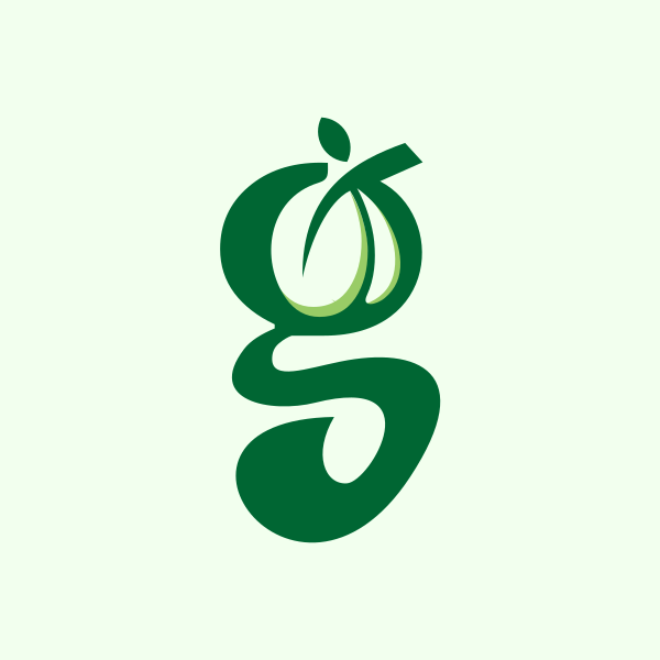 Initial Letter G With Leaf Luxury Logo. Green leaf logo Template vector  Design. Векторный объект Stock | Adobe Stock