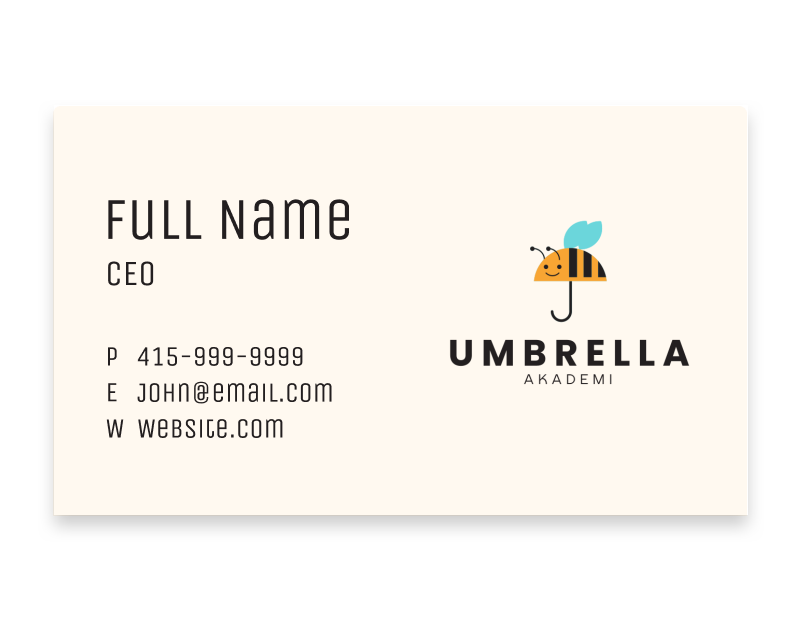 business card preview